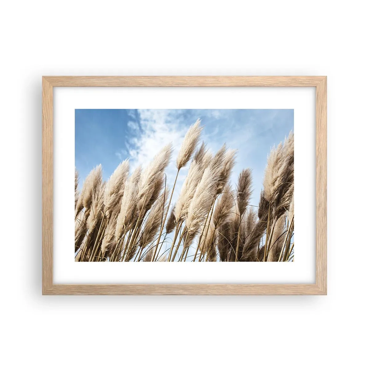 Poster in einem Rahmen aus heller Eiche - Sonnige und windige Liebkosungen - 40x30 cm