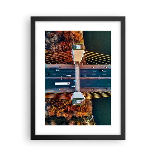 Poster in einem schwarzem Rahmen - Jenseits der Gewässer, jenseits der Wälder - 30x40 cm