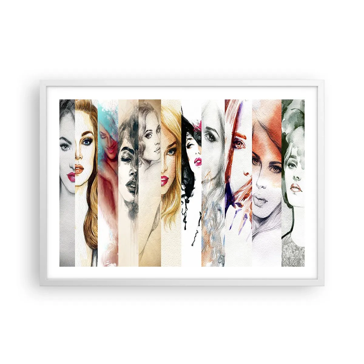 Poster in einem weißen Rahmen - Und es ist immer DU - 70x50 cm