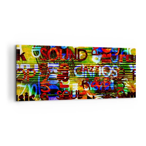 Bild auf Leinwand - Leinwandbild - Alle Farben des Klangs - 100x40 cm