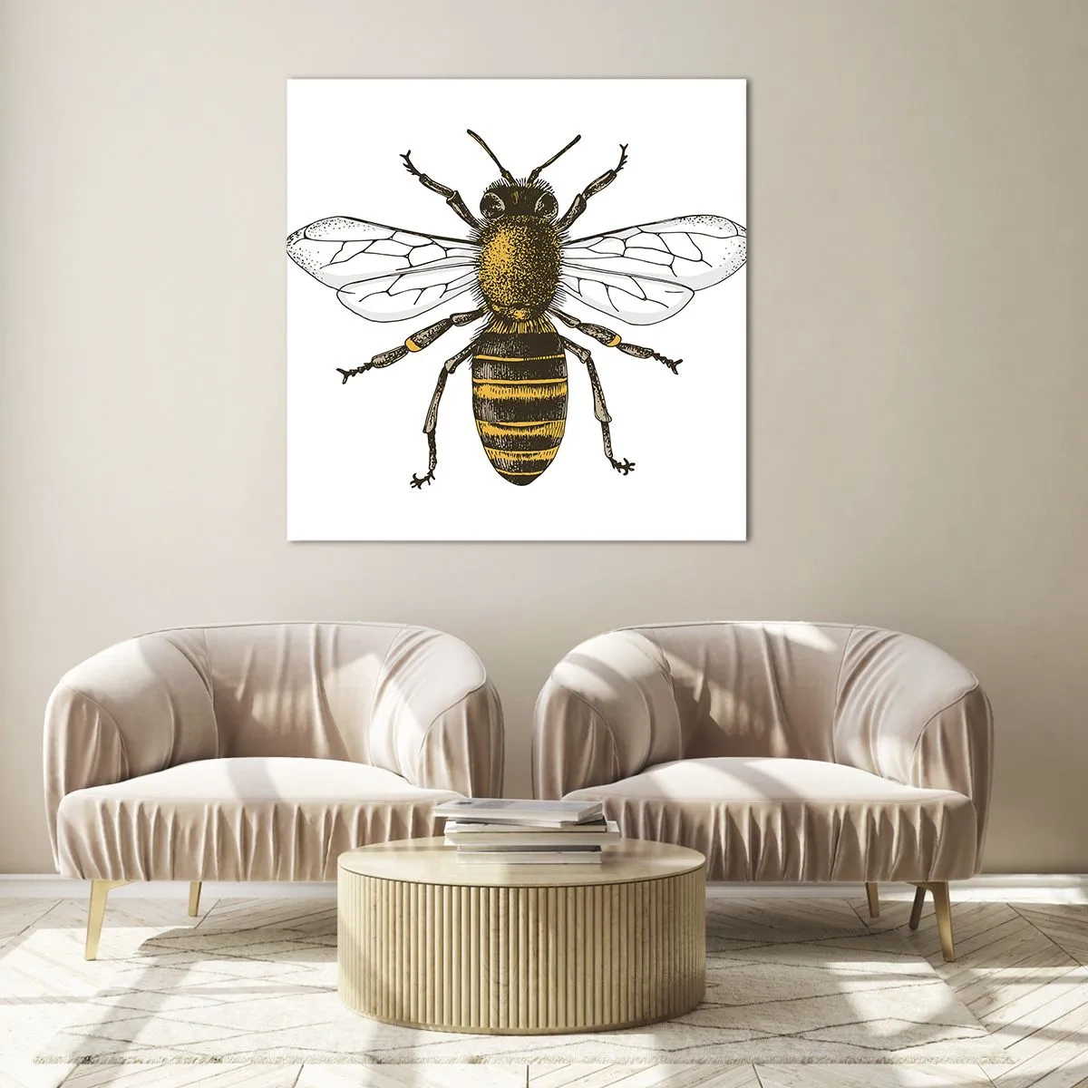 Glasbild - Bild auf glas - Schön und gut - 70x70 cm