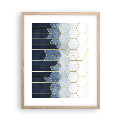 Poster in einem Rahmen aus heller Eiche - Komposition im synkopischen Rhythmus - 40x50 cm