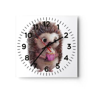 Wanduhr - Glasuhr - Der Feiertag ist jeden Tag - 40x40 cm