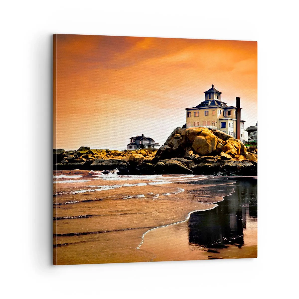 Bild auf Leinwand - Leinwandbild - Eleganz der Westküste - 60x60 cm