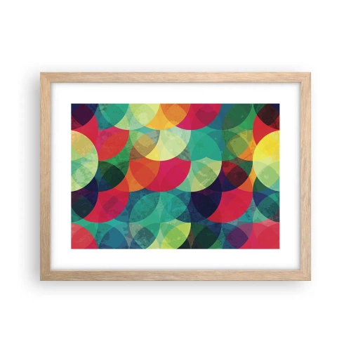 Poster in einem Rahmen aus heller Eiche - Aufstieg zum Regenbogen - 40x30 cm