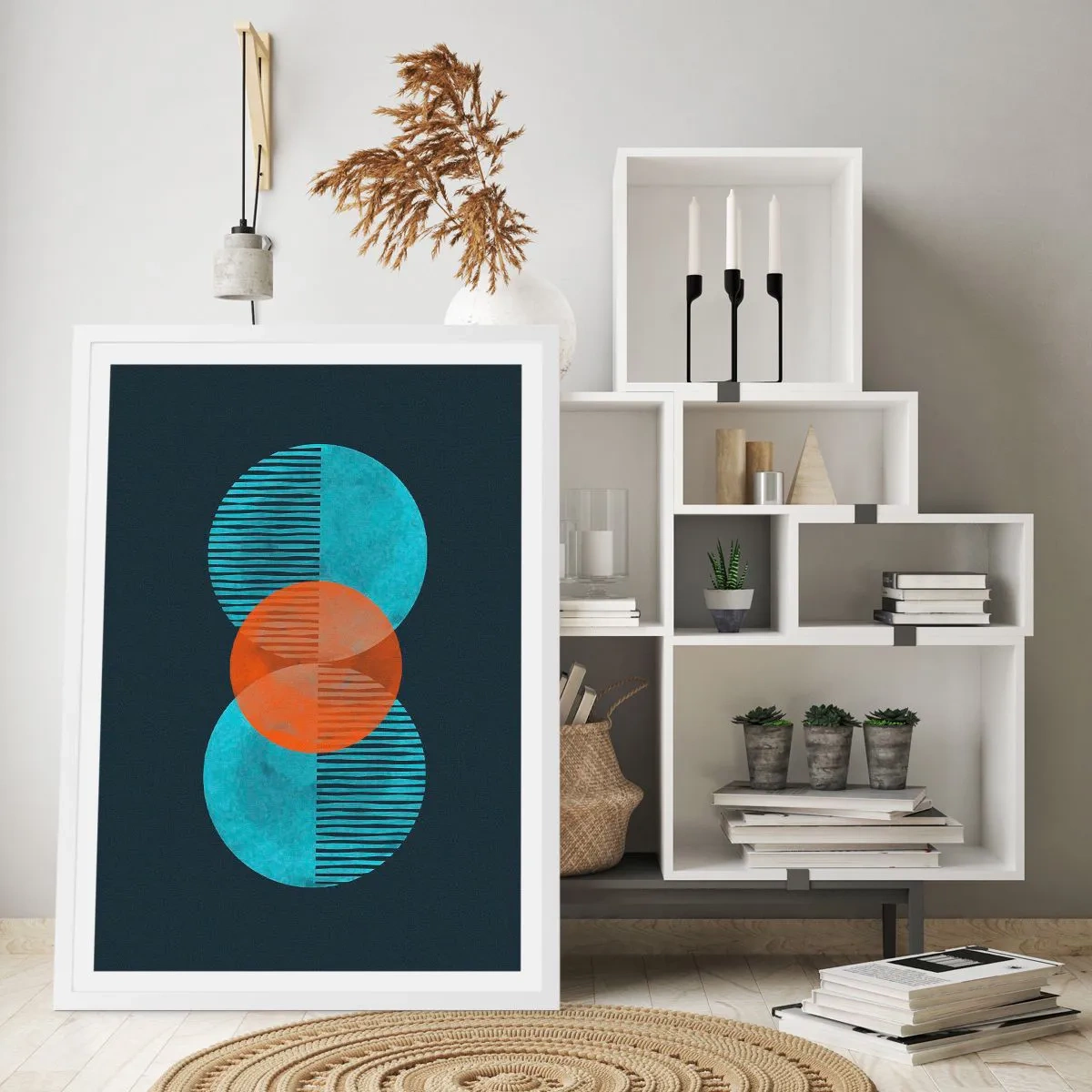 Poster in einem weißen Rahmen - Symmetrische Komposition - 70x100 cm