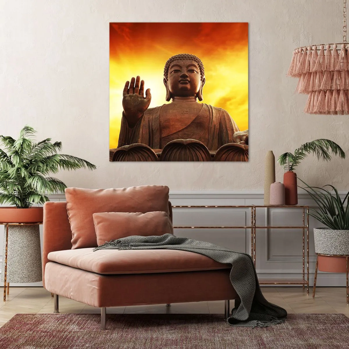 Bild auf Leinwand - Leinwandbild - Frieden der Welt - 70x70 cm