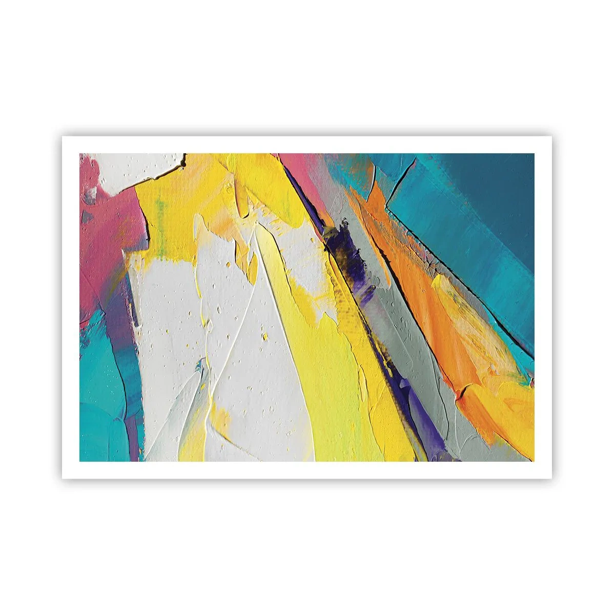 Poster - Eine abstrakte Komposition in intensiven Farben - 100x70cm - Die Anatomie des Lichts - Moderne Wanddekoration für Wohnzimmer und Schlafzimmer ARTTOR