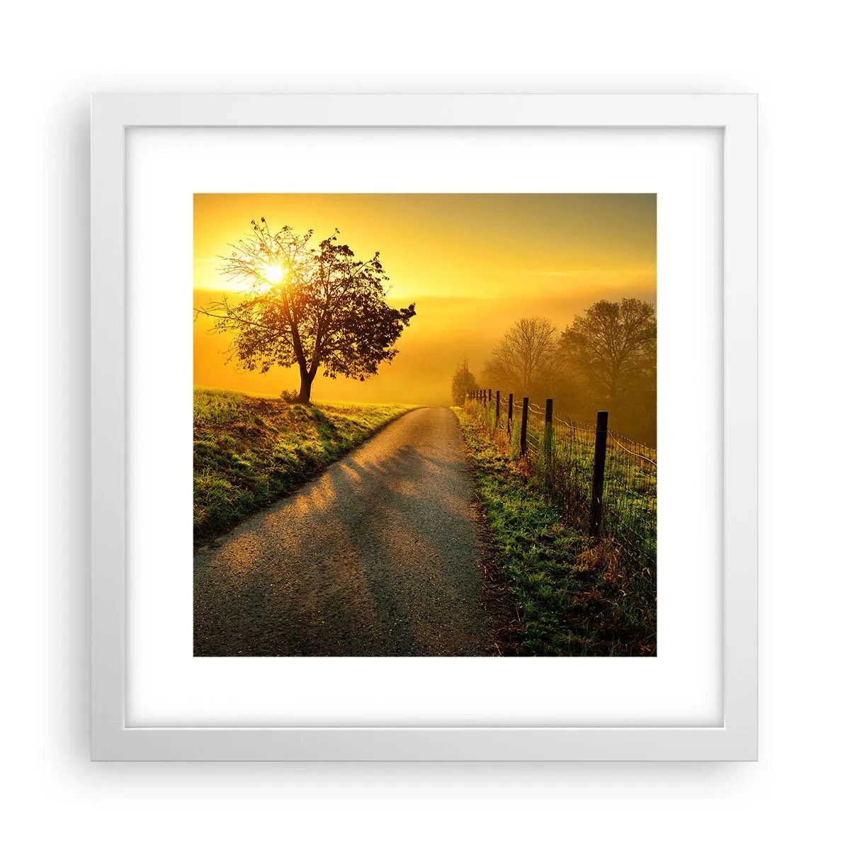 Poster in einem weißen Rahmen - Honig-Nachmittag - 30x30 cm