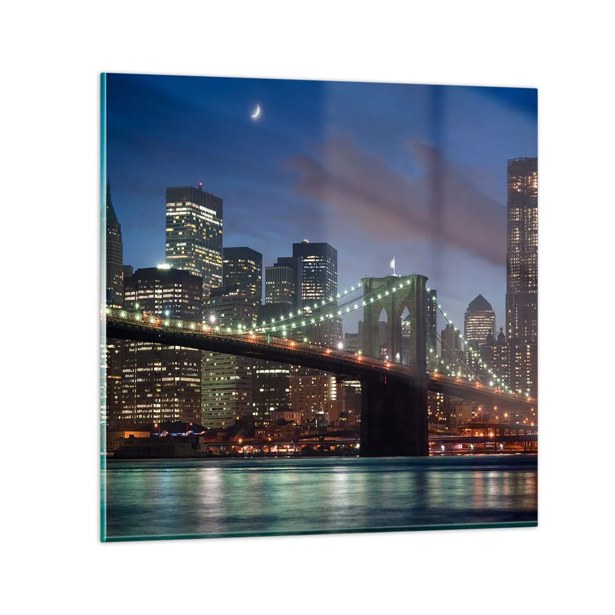 Glasbild - Bild auf glas - Leuchtende Nacht - 70x70 cm