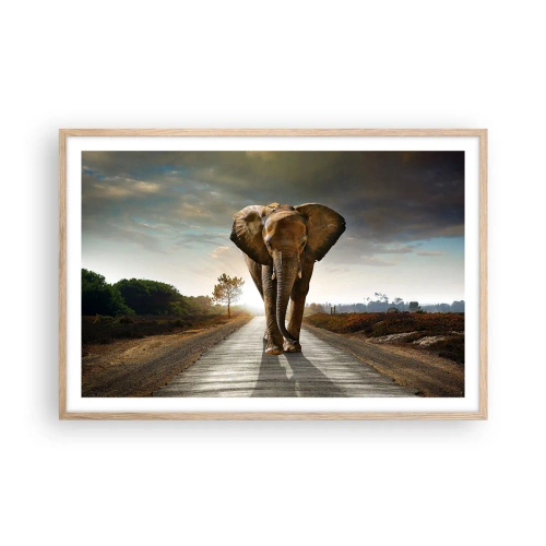 Poster in einem Rahmen aus heller Eiche - Und schon gar nicht in einem Porzellanlager - 91x61 cm