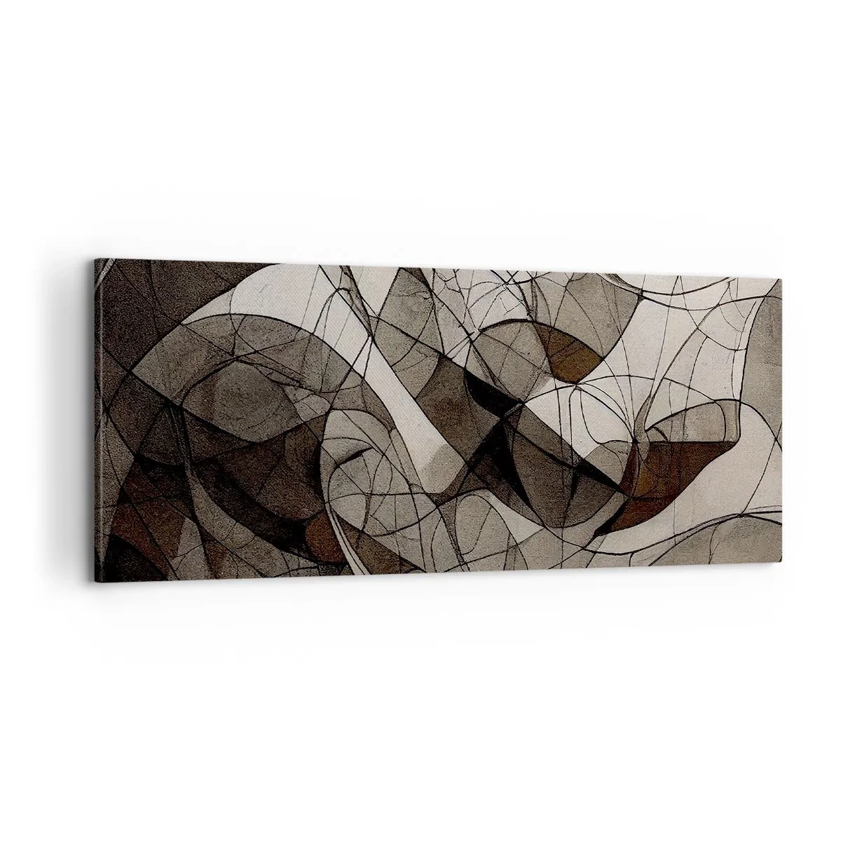 Bild auf Leinwand - Leinwandbild - Zirkulation von Erdfarben - 100x40 cm