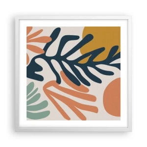 Poster in einem weißen Rahmen - Korallenmeere - 50x50 cm