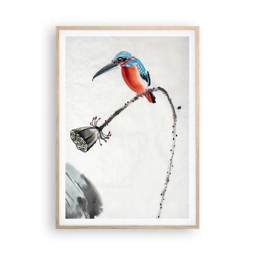 Poster in einem Rahmen aus heller Eiche - Das Leben der Wiese - 70x100 cm