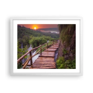 Poster in einem weißen Rahmen - Schönheit jenseits des Glaubens - 50x40 cm