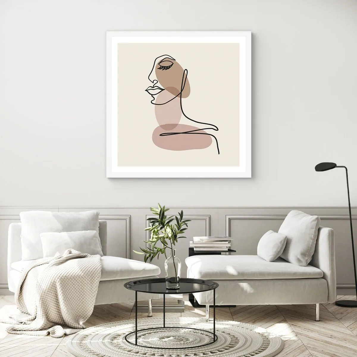 Poster in einem weißen Rahmen - Sich selbst zugehört - 40x40 cm