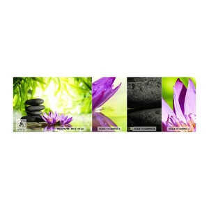 Fototapetenmuster Standard Eco - In einem Bambusbusch - Blume, Lotus Blume, Bambus - 100x30 cm