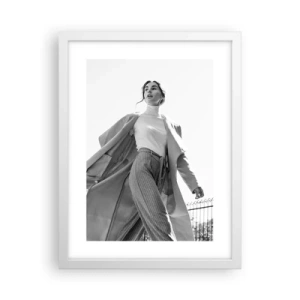 Poster in einem weißen Rahmen - Gehst du mit mir? - 30x40 cm