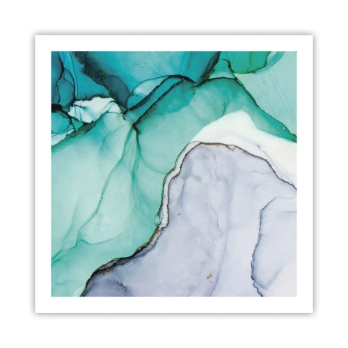 Poster - Eine Studie in Türkis - 60x60 cm