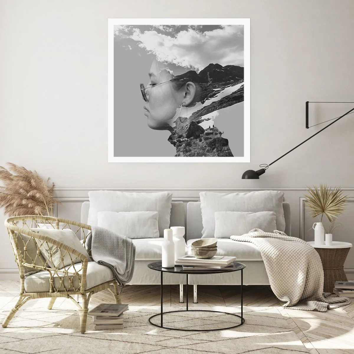 Poster - Top und bewölktes Porträt - 60x60 cm
