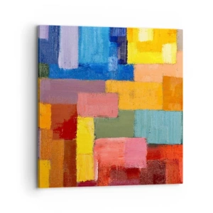 Bild auf Leinwand - Leinwandbild - Jeder ist anders, alle bunt - 70x70 cm