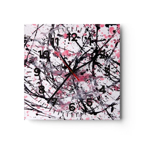 Wanduhr - Glasuhr - Die Flüchtigkeit des Lebens - 30x30 cm