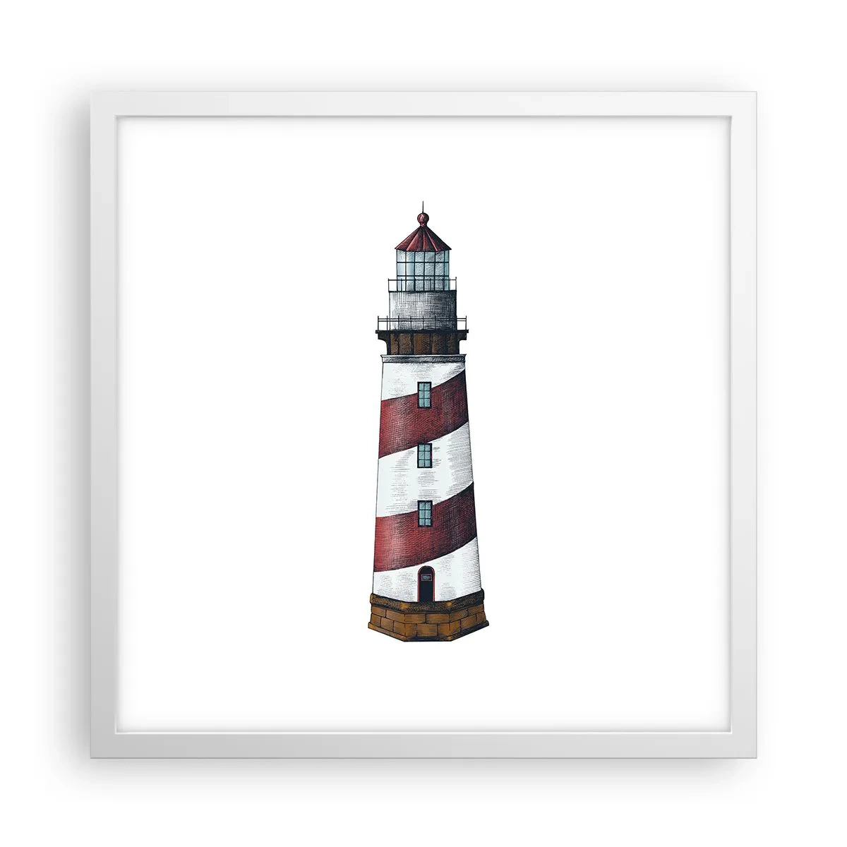 Poster in einem weißen Rahmen - Immer auf der Hut - 40x40 cm