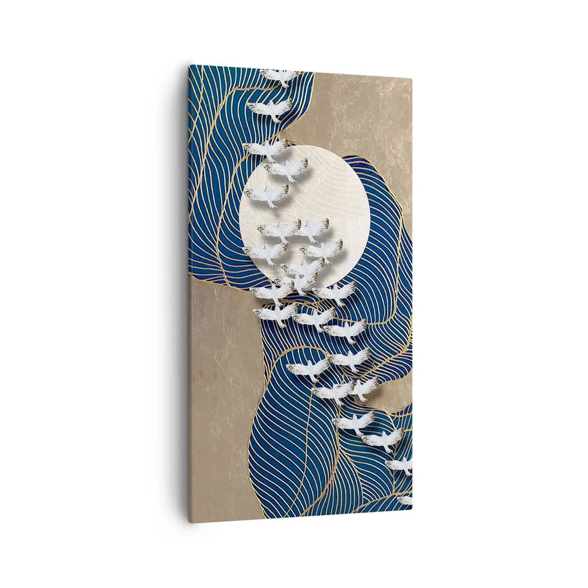 Bild auf Leinwand - Leinwandbild - Freiheit, Wandern, Gemeinschaft - 55x100 cm