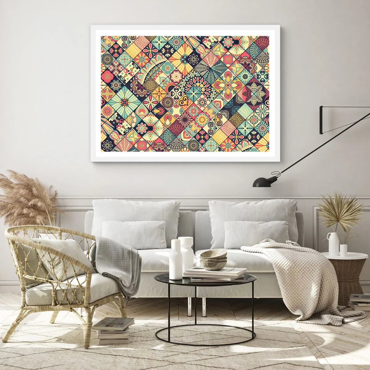 Poster in einem weißen Rahmen - marokkanische Atmosphäre - 100x70 cm