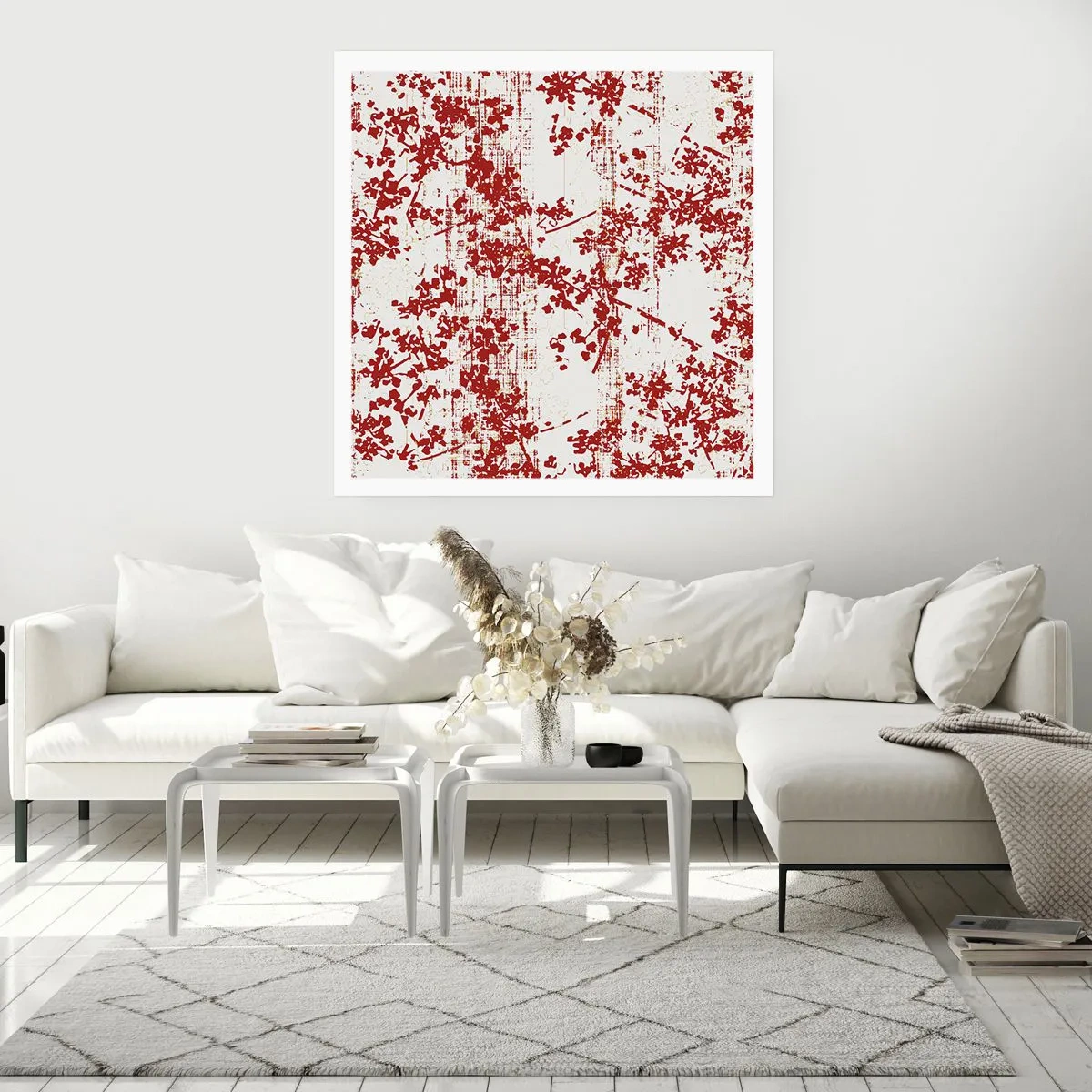 Poster - Wie alter Perkal - 40x40 cm