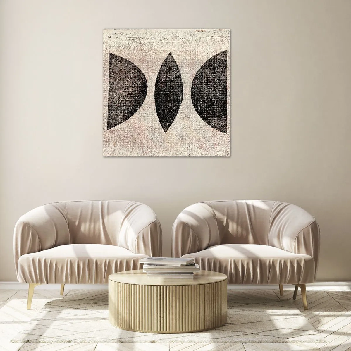 Glasbild - Bild auf glas - Ethnische Abstraktion - 60x60 cm