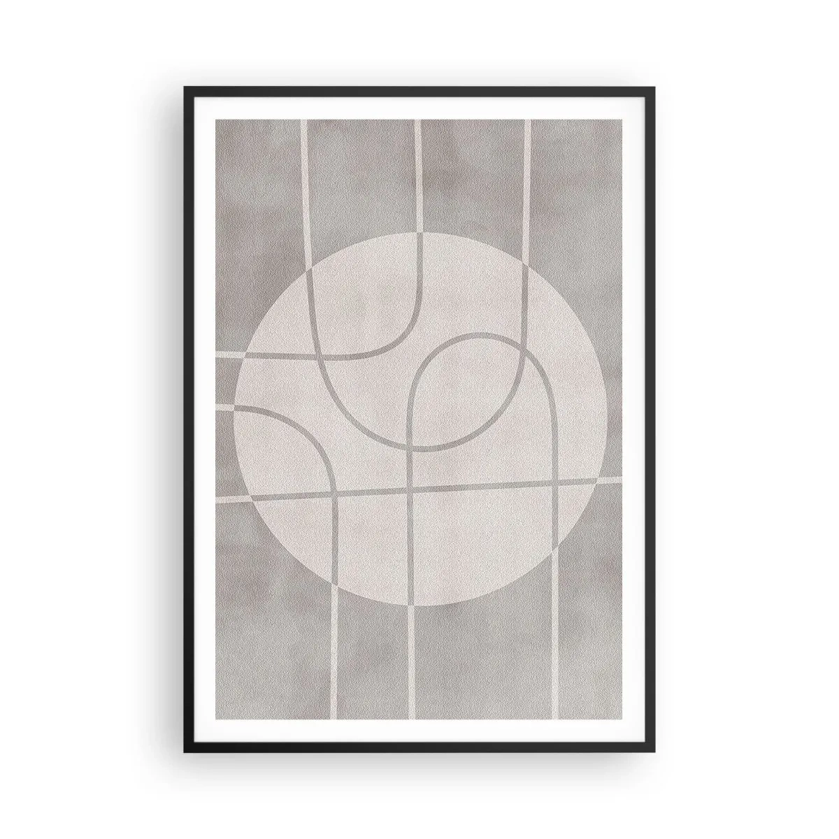 Poster in einem schwarzem Rahmen - Kreisförmig und geradeaus - 70x100 cm