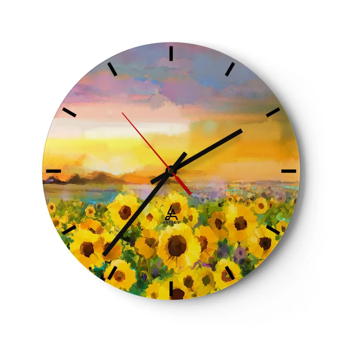 Wanduhr - Glasuhr - Die Sonne selbst ist auf die Erde herabgestiegen - 40x40 cm