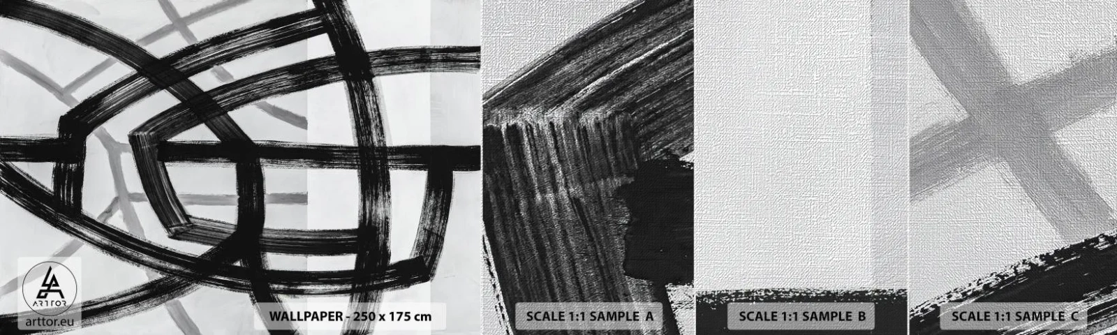 Fototapeten Muster Premium Canvas - Bautiefe - Striche, Stück, Modern - 100x30 cm