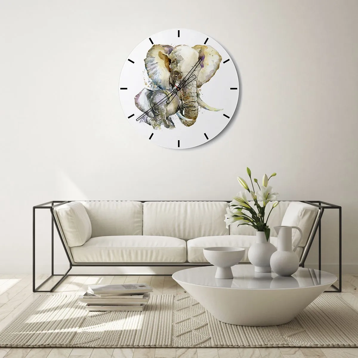 Wanduhr - Glasuhr - Mama ist kein Zuhause - 40x40 cm