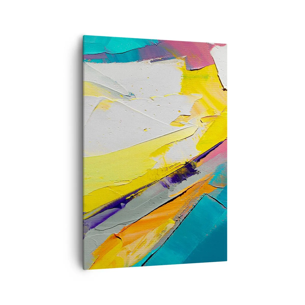 Bild auf Leinwand - Leinwandbild - Eine abstrakte Komposition in intensiven Farben - 70x100cm - Die Anatomie des Lichts - Moderne Wanddekoration für Wohnzimmer und Schlafzimmer ARTTOR