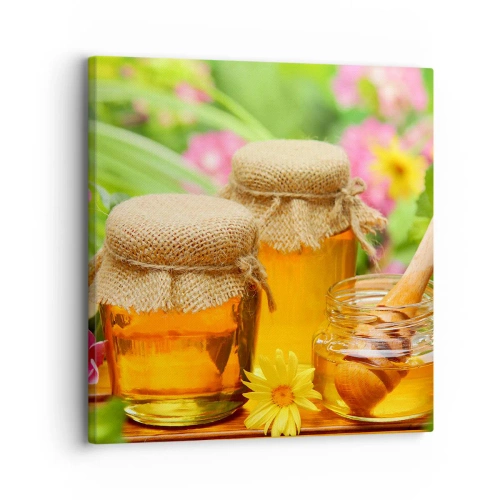 Bild auf Leinwand - Leinwandbild - Süß und blumig - 30x30 cm