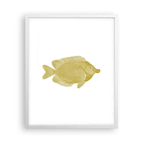 Poster in einem weißen Rahmen - Fisch und das war’s - 40x50 cm