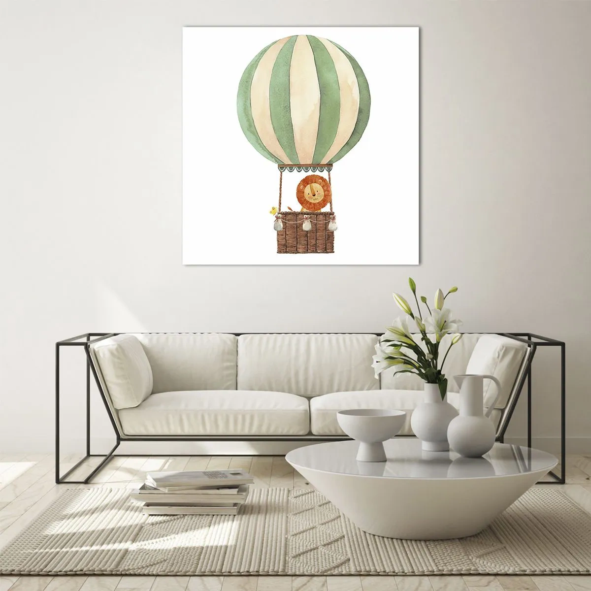 Glasbild - Bild auf glas - Leons Reisen - 60x60 cm