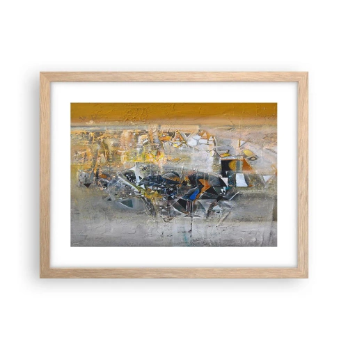 Poster in einem Rahmen aus heller Eiche - Alles wird gut - 40x30 cm