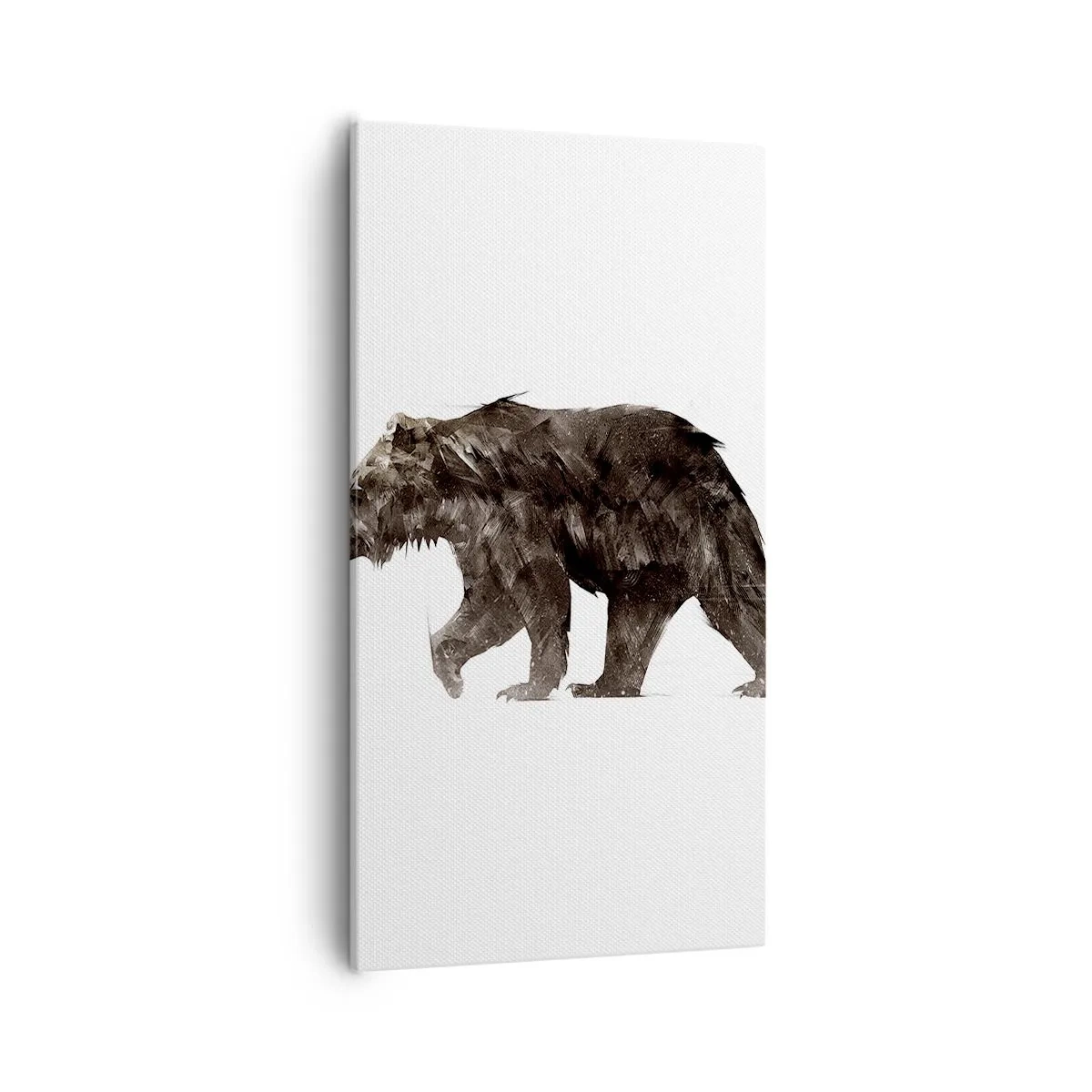 Bild auf Leinwand - Leinwandbild - Ich trage immer echtes Fell! - 55x100 cm