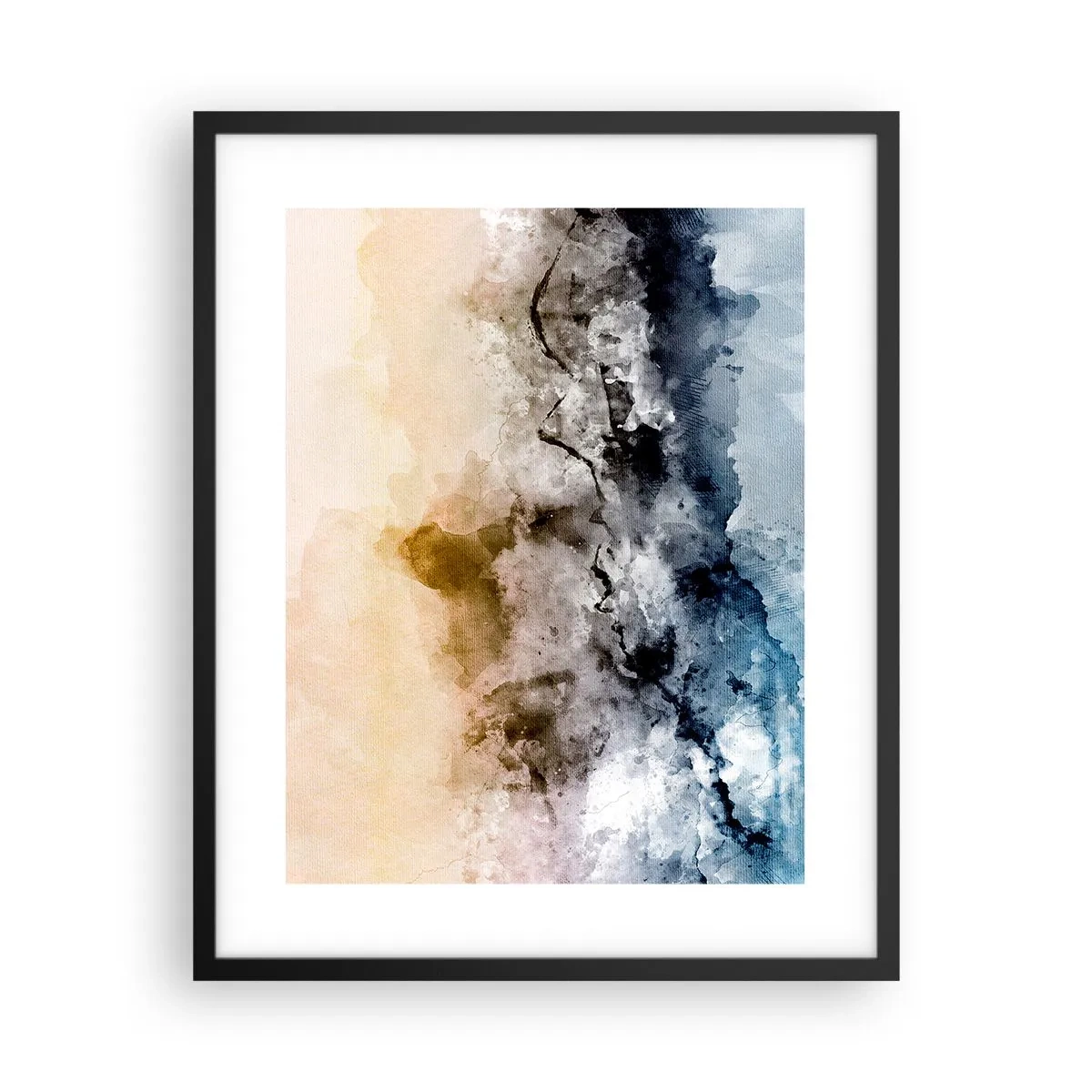 Poster in einem schwarzem Rahmen - In einer Nebelwolke ertrunken - 40x50 cm