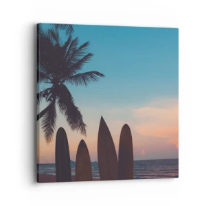 Bild auf Leinwand - Leinwandbild - Morgen wird es auch lustig - 40x40 cm