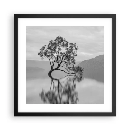 Poster in einem schwarzem Rahmen - Es gibt so ein Land - 40x40 cm