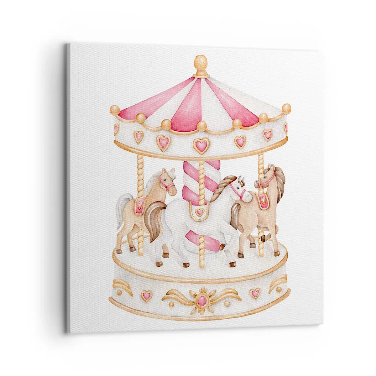 Bild auf Leinwand - Leinwandbild - Süße Welt der Kindheit - 50x50 cm