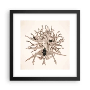 Poster in einem schwarzem Rahmen - Aufblühen im Tanz - 30x30 cm