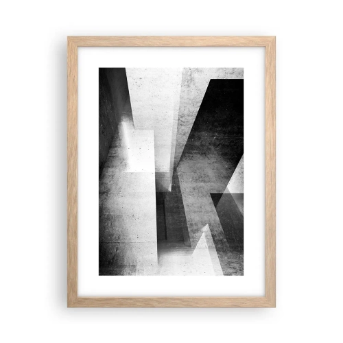 Poster in einem Rahmen aus heller Eiche - Die Raumstruktur - 30x40 cm