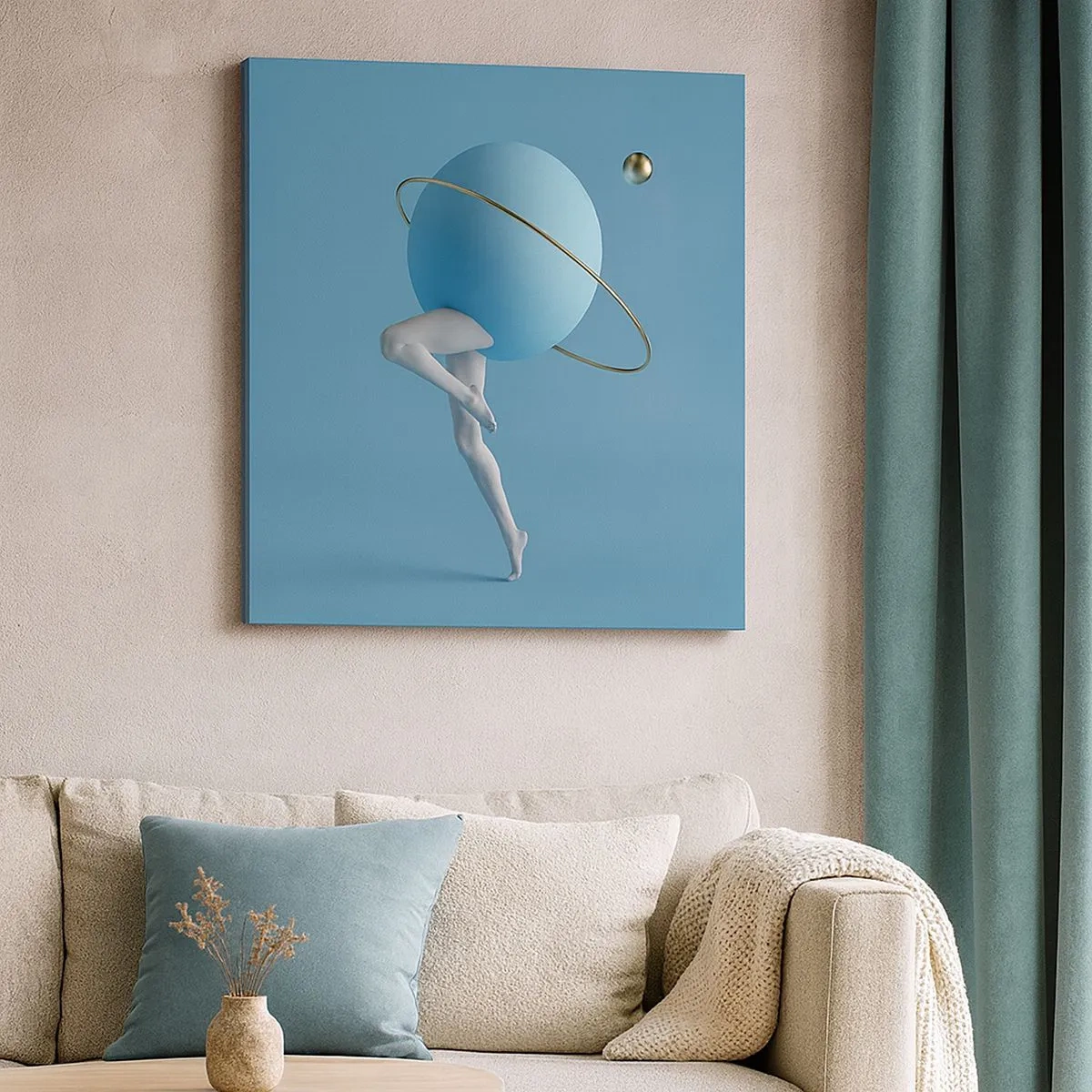 Bild auf Leinwand - Leinwandbild - Und die Planeten spielen verrückt - 30x30 cm