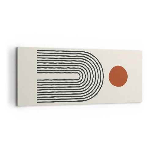 Bild auf Leinwand - Leinwandbild - Magnetismus von Formen und Farben - 100x40 cm