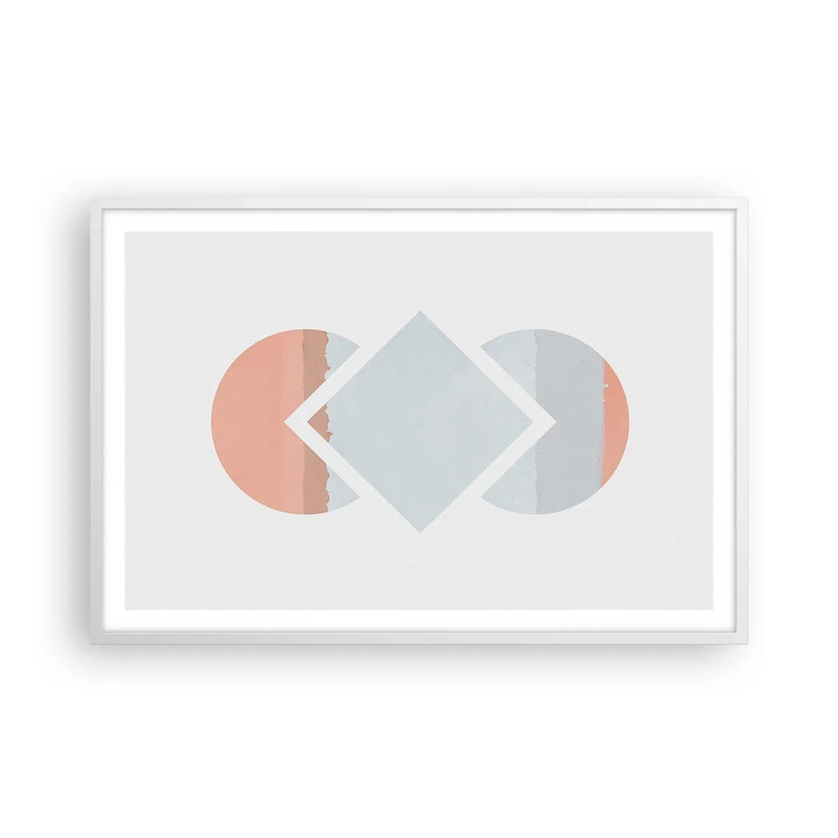 Poster in einem weißen Rahmen - Die Situation ist klar - 91x61 cm